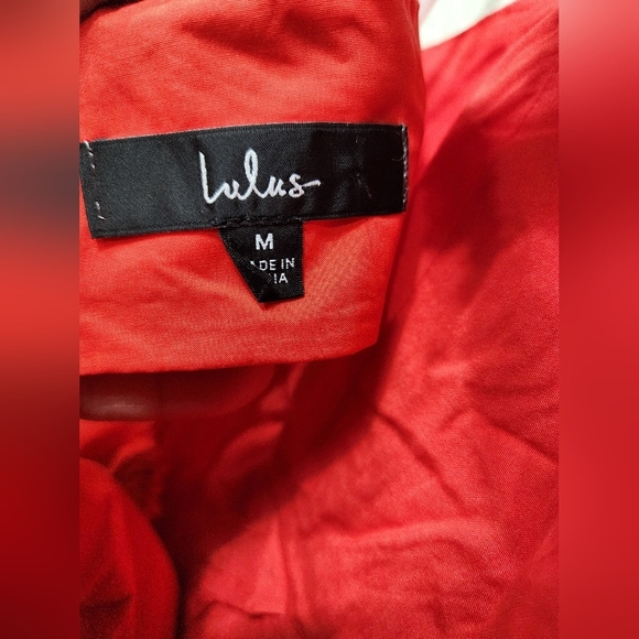 Lulus Strolling Sicily Red Pleated Backless Midi Dress With Pockets M Vacation - Picture 10 of 10